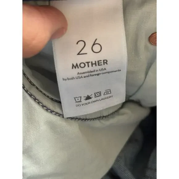 Mother Jeans The Mid Rise Dazzler Ankle Fray Birds Of Paradise 26 Stretchy Denim - Picture 6 of 9